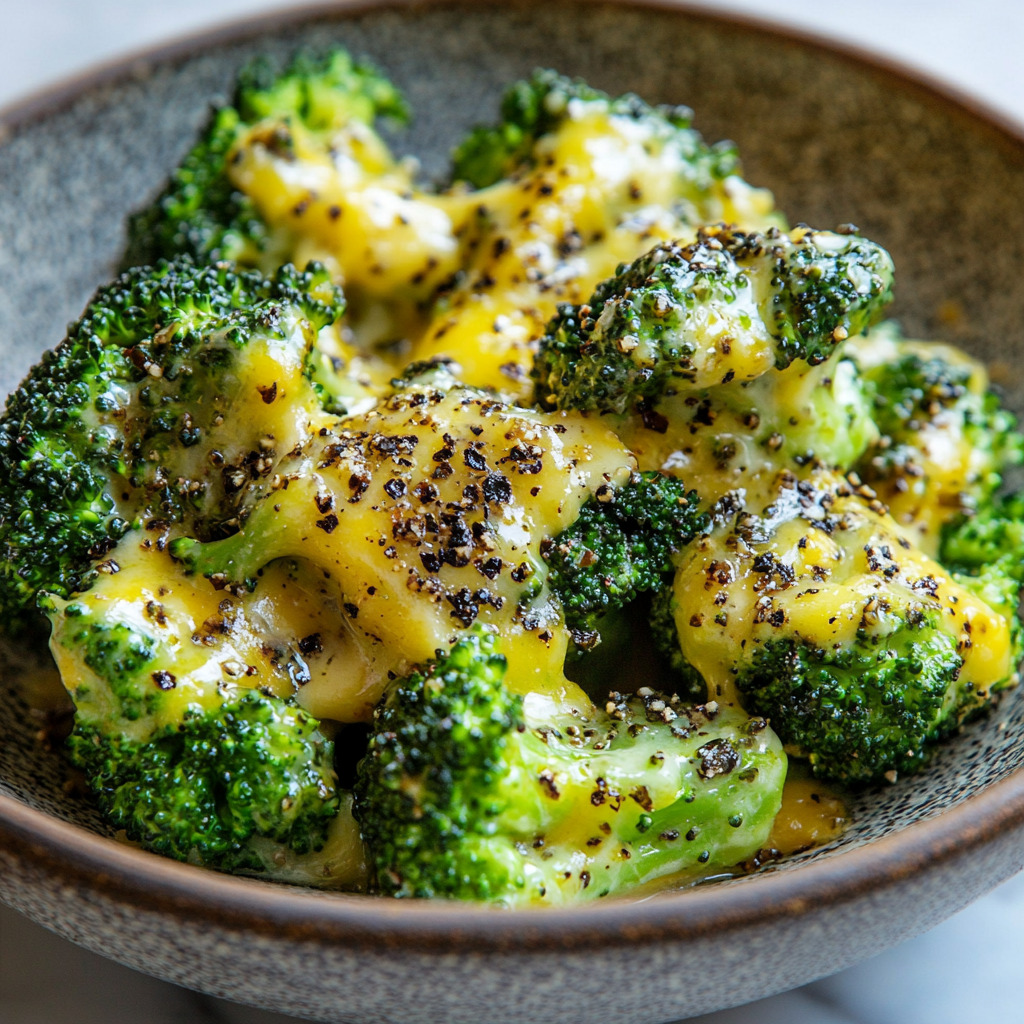 Steamed Broccoli with Creamy Cheese Sauce: Easy & Vibrant